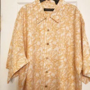 Shirt new mens size XXL 55% linen rayon Statements